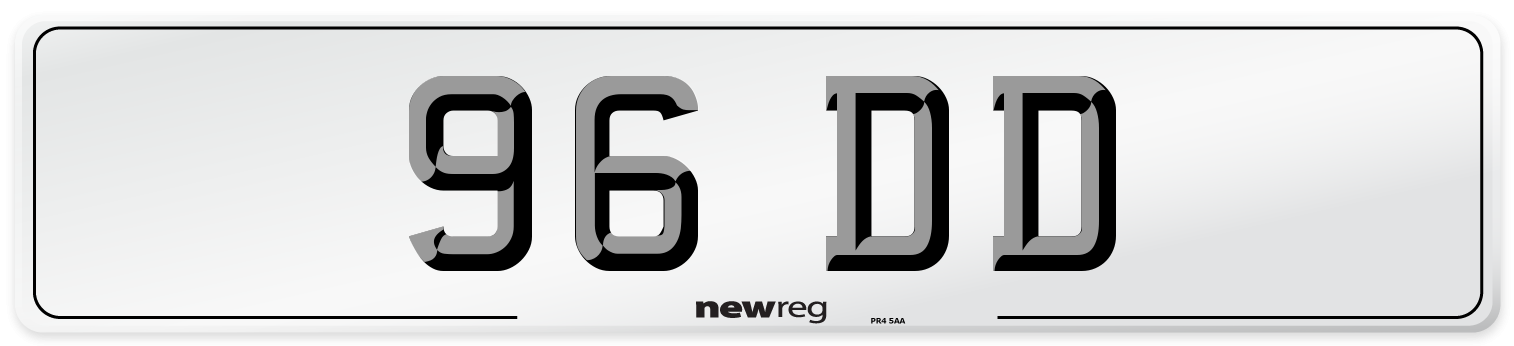 96 DD Number Plate from New Reg